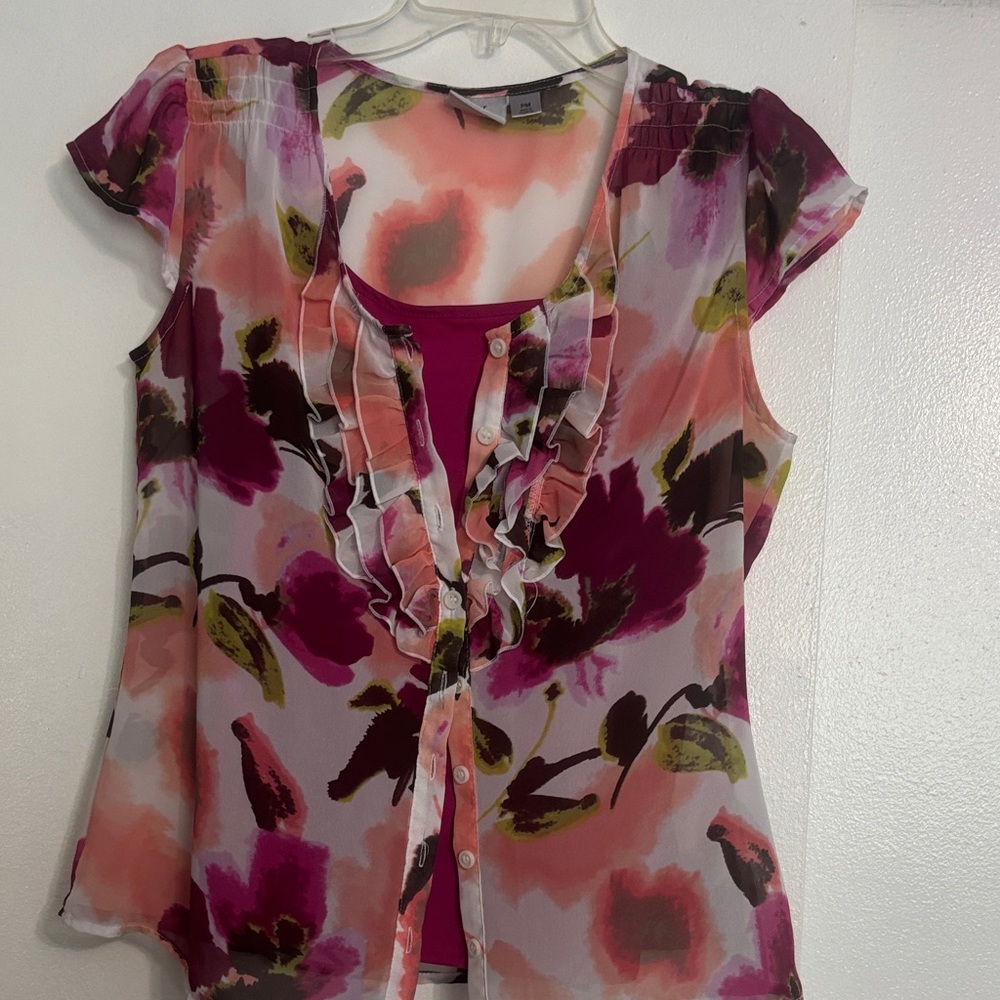 Floral Ruffle Blouse